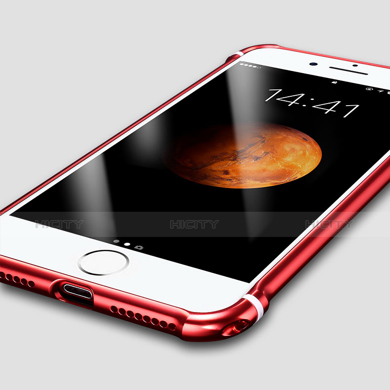 Apple iPhone 8 Plus用ケース 高級感 手触り良い アルミメタル 製の金属製 バンパー 鏡面 カバー M01 アップル 