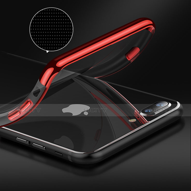 Apple iPhone 8 Plus用極薄ソフトケース シリコンケース 耐衝撃 全面保護 クリア透明 HC02 アップル 