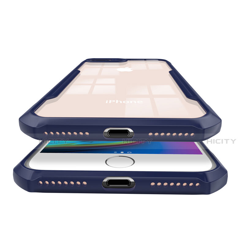 Apple iPhone 8 Plus用ハイブリットバンパーケース クリア透明 プラスチック 鏡面 カバー P01 アップル 