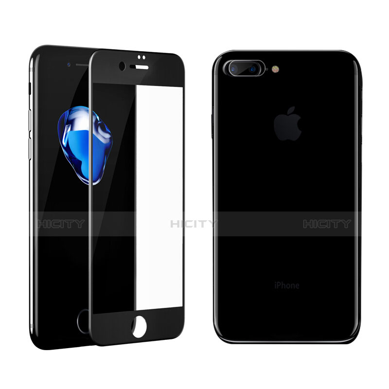Apple iPhone 8 Plus用強化ガラス フル液晶保護フィルム F02 アップル ブラック