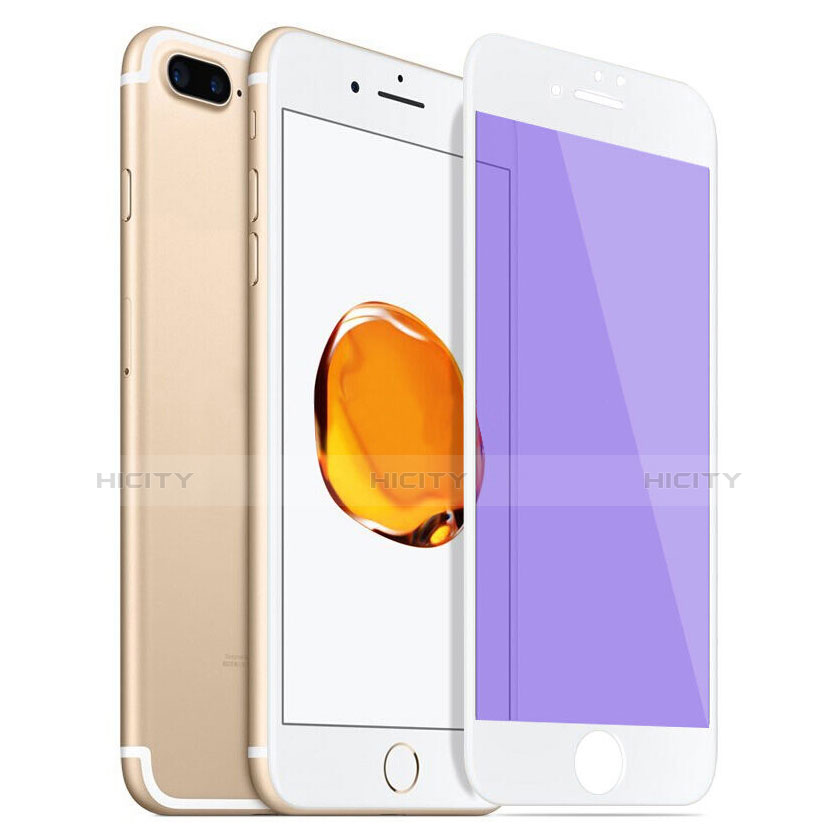 Apple iPhone 8 Plus用強化ガラス フル液晶保護フィルム F23 アップル ホワイト