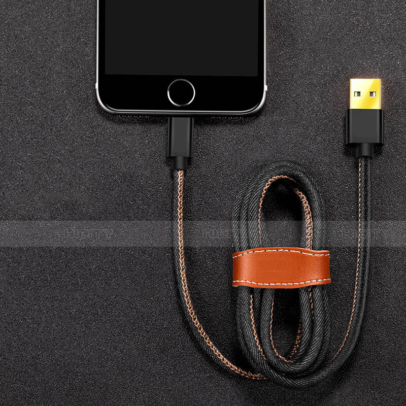 Apple iPhone SE (2020)用USBケーブル 充電ケーブル L04 アップル ブラック