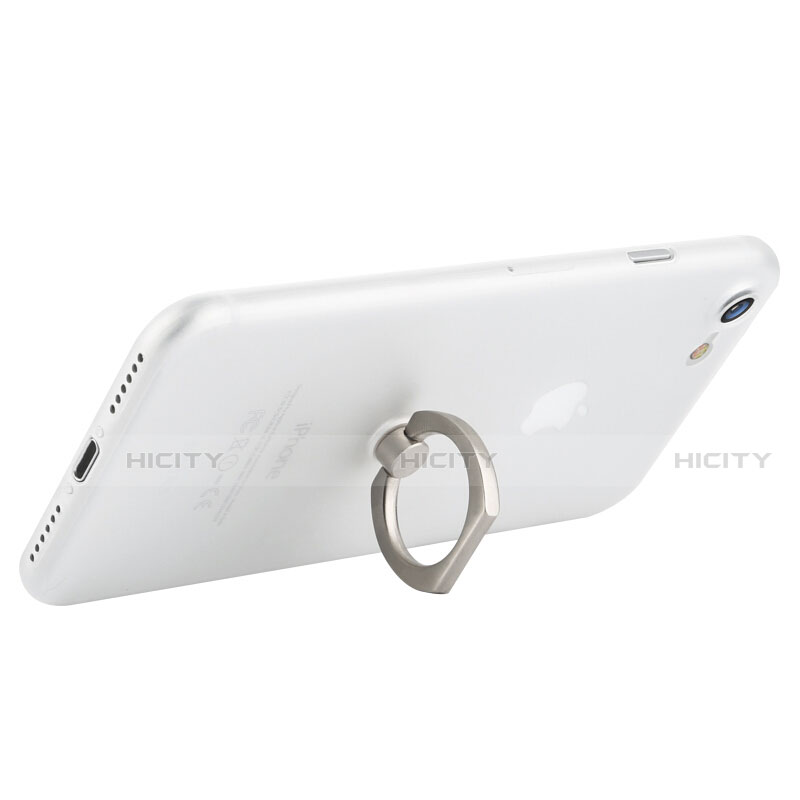 Apple iPhone SE (2020)用ハードケース プラスチック 質感もマット アンド指輪 F01 アップル ホワイト
