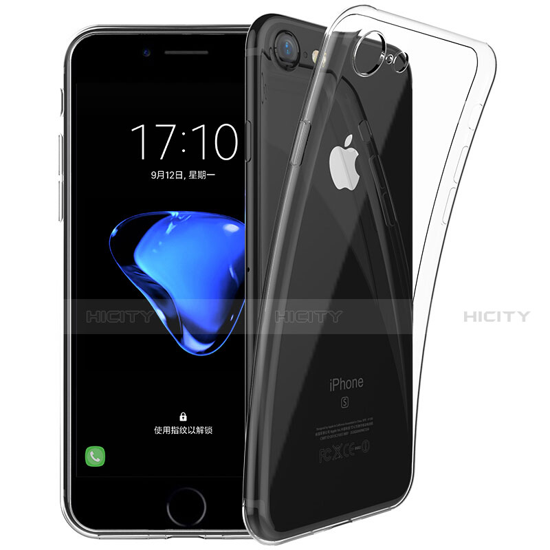Apple iPhone SE (2020)用極薄ソフトケース シリコンケース 耐衝撃 全面保護 クリア透明 T01 アップル クリア