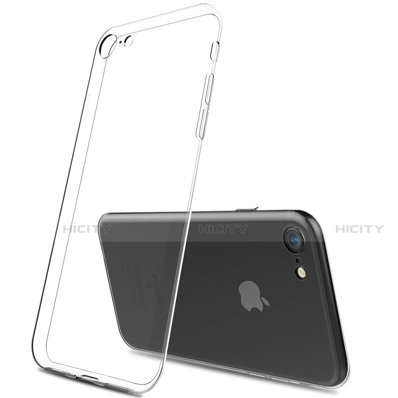 Apple iPhone SE (2020)用極薄ソフトケース シリコンケース 耐衝撃 全面保護 クリア透明 T01 アップル クリア