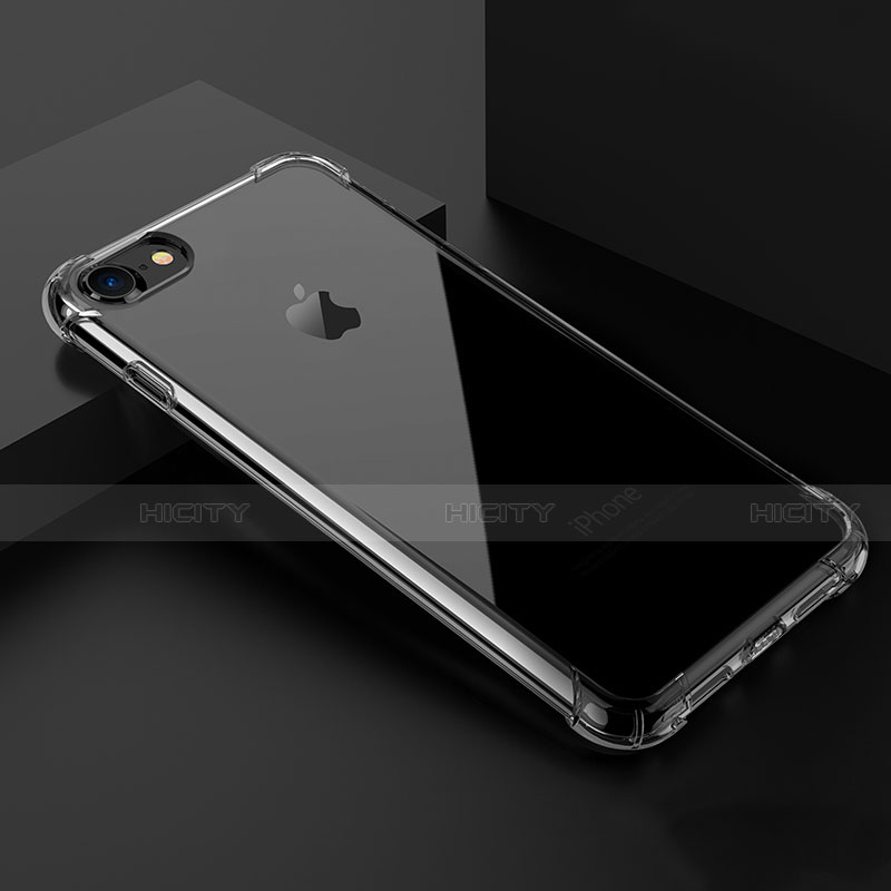 Apple iPhone SE (2020)用極薄ソフトケース シリコンケース 耐衝撃 全面保護 クリア透明 T02 アップル クリア