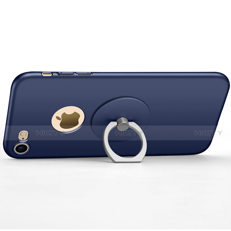 Apple iPhone SE (2020)用ハードケース プラスチック 質感もマット ロゴを表示します アンド指輪 アップル ネイビー
