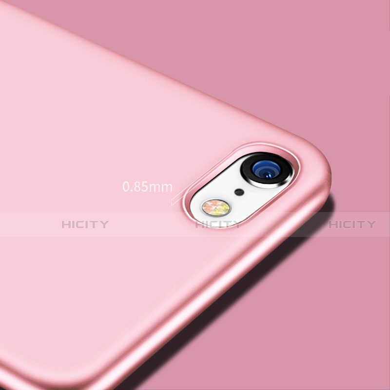 Apple iPhone SE (2020)用シリコンケース ソフトタッチラバー カバー アップル ピンク
