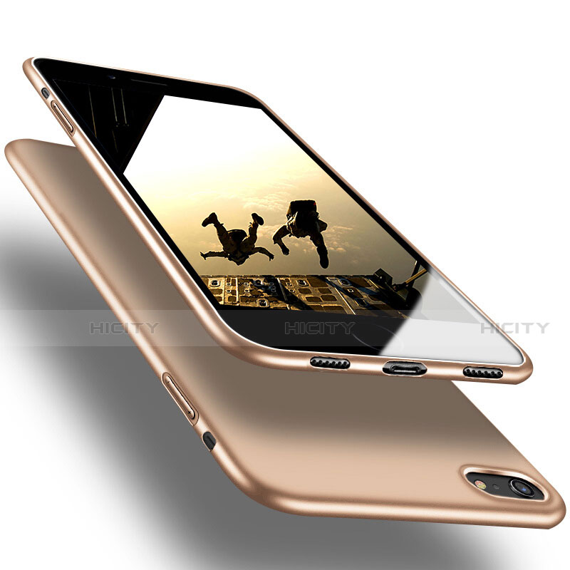 Apple iPhone SE (2020)用シリコンケース ソフトタッチラバー カバー アップル ゴールド