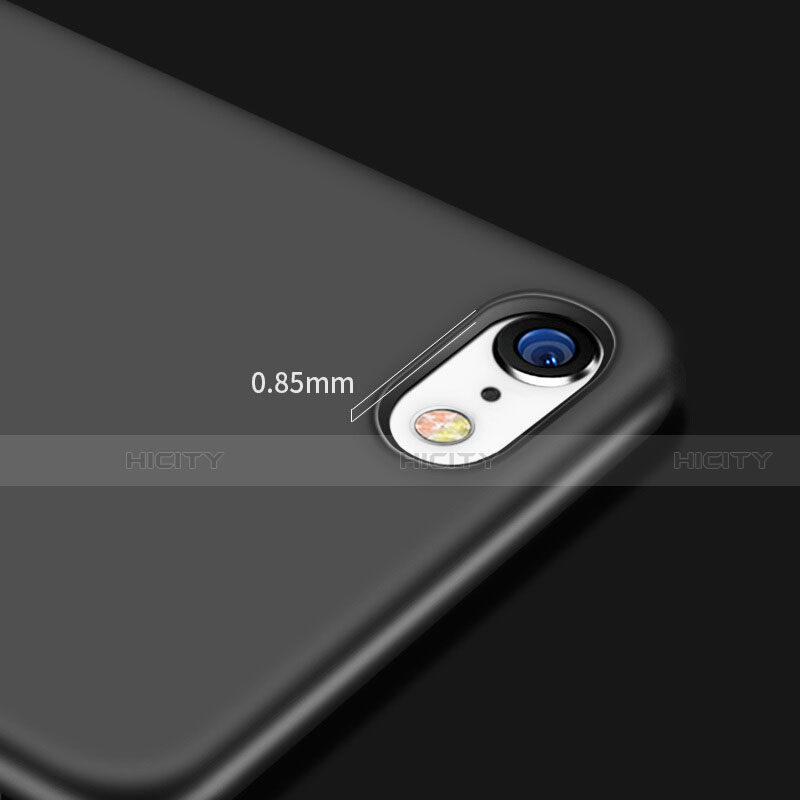 Apple iPhone SE (2020)用シリコンケース カバー ソフトタッチラバー アップル ブラック