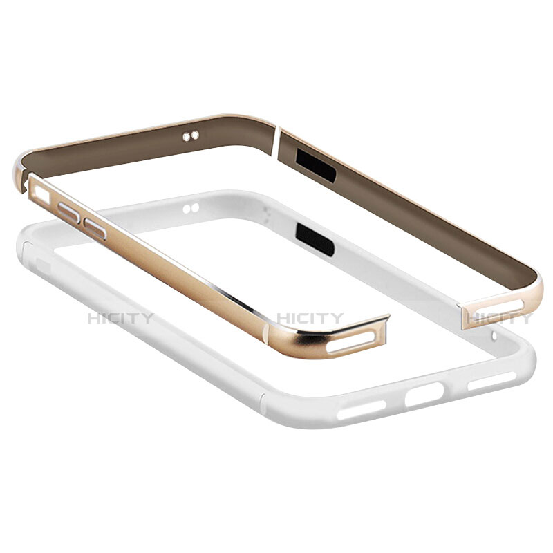 Apple iPhone SE (2020)用ケース 高級感 手触り良い アルミメタル 製の金属製 バンパー アップル ゴールド