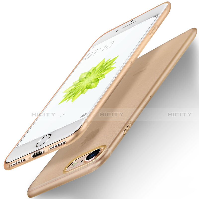 Apple iPhone SE (2020)用極薄ソフトケース シリコンケース 耐衝撃 全面保護 アップル ゴールド