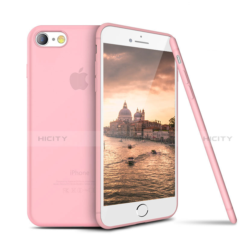 Apple iPhone SE (2020)用極薄ソフトケース シリコンケース 耐衝撃 全面保護 S03 アップル ピンク