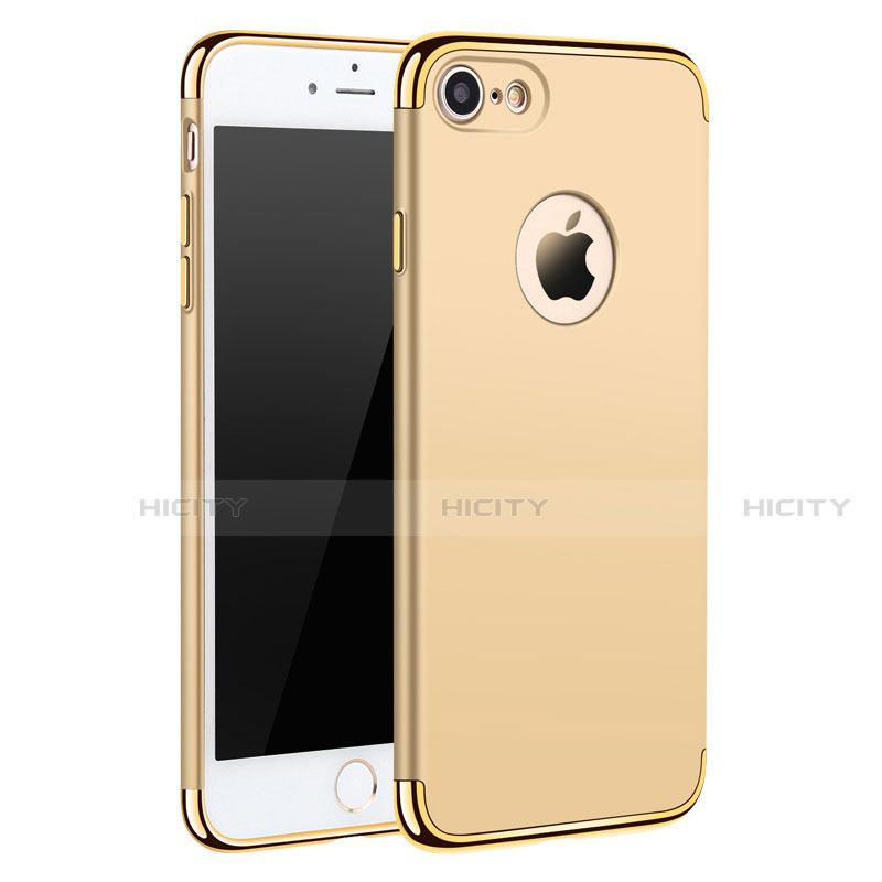 Apple iPhone SE (2020)用ケース 高級感 手触り良い メタル兼プラスチック バンパー M01 アップル ゴールド