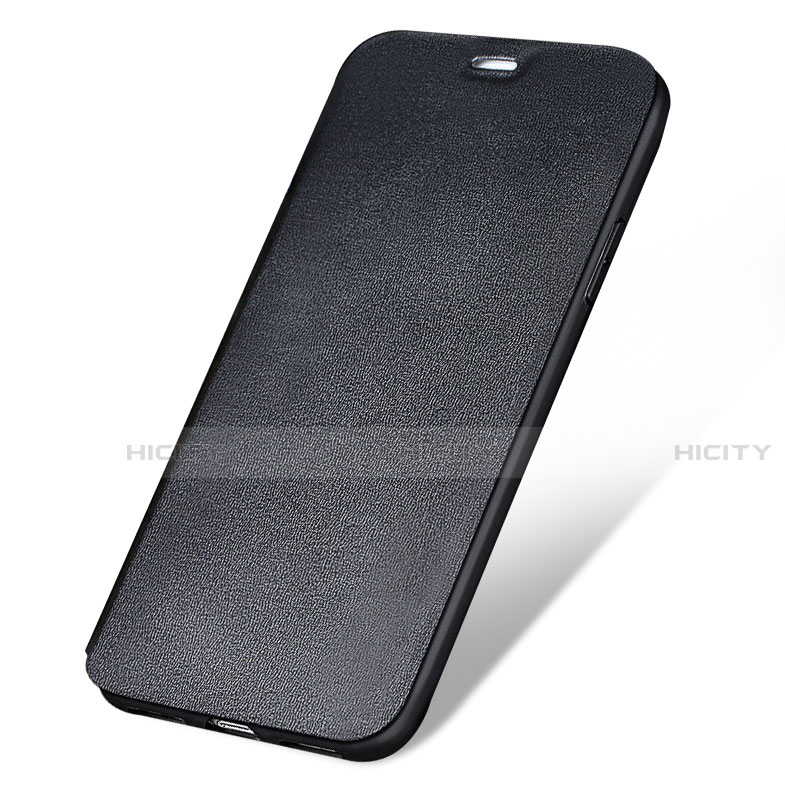 Apple iPhone SE (2020)用手帳型 レザーケース スタンド L01 アップル ブラック