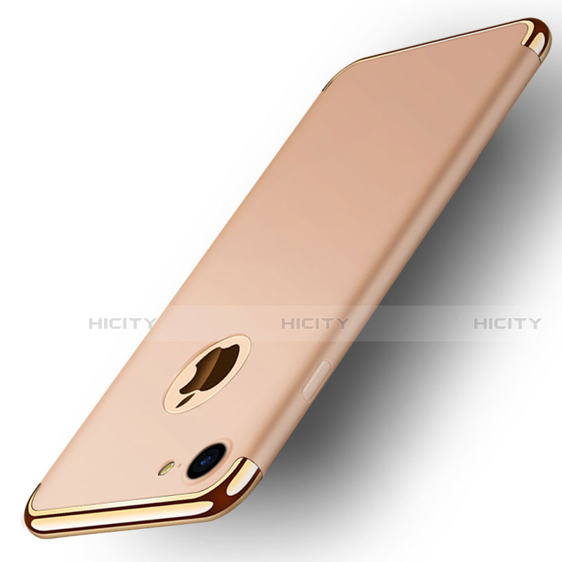 Apple iPhone SE (2020)用ケース 高級感 手触り良い メタル兼プラスチック バンパー M02 アップル ゴールド