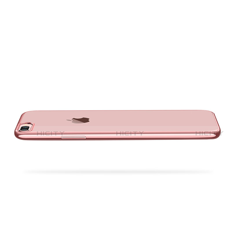 Apple iPhone SE (2020)用極薄ソフトケース シリコンケース 耐衝撃 全面保護 クリア透明 T18 アップル ローズゴールド