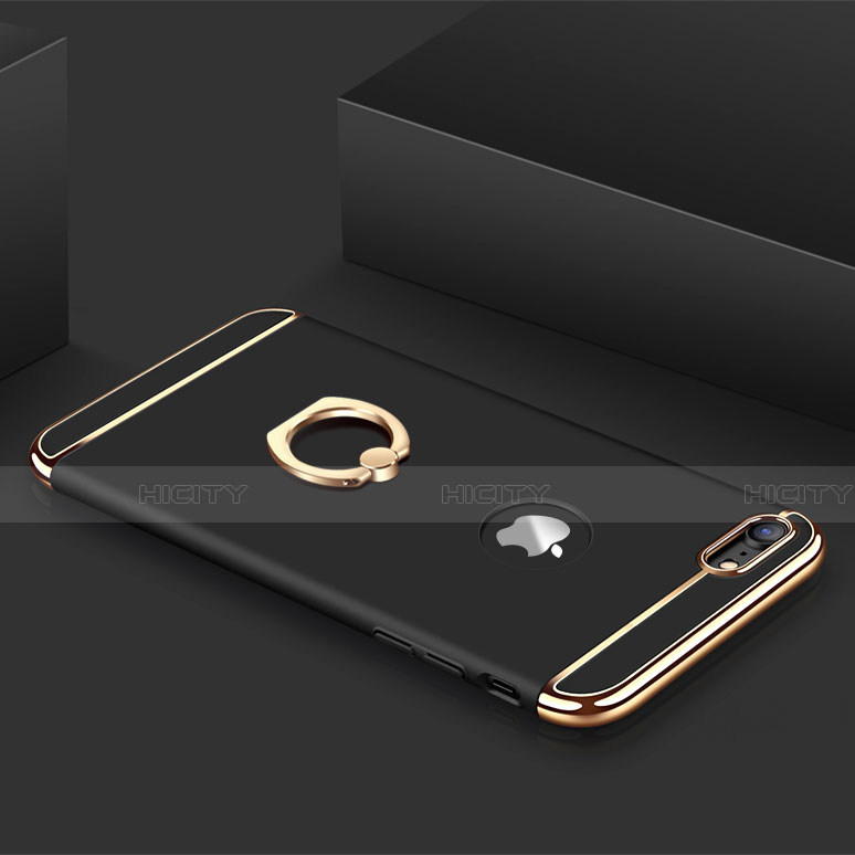 Apple iPhone SE (2020)用ケース 高級感 手触り良い メタル兼プラスチック バンパー アンド指輪 A01 アップル 