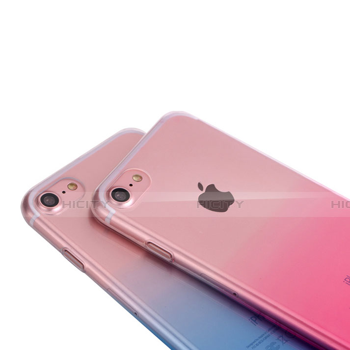 Apple iPhone SE (2020)用極薄ソフトケース グラデーション 勾配色 クリア透明 G01 アップル 
