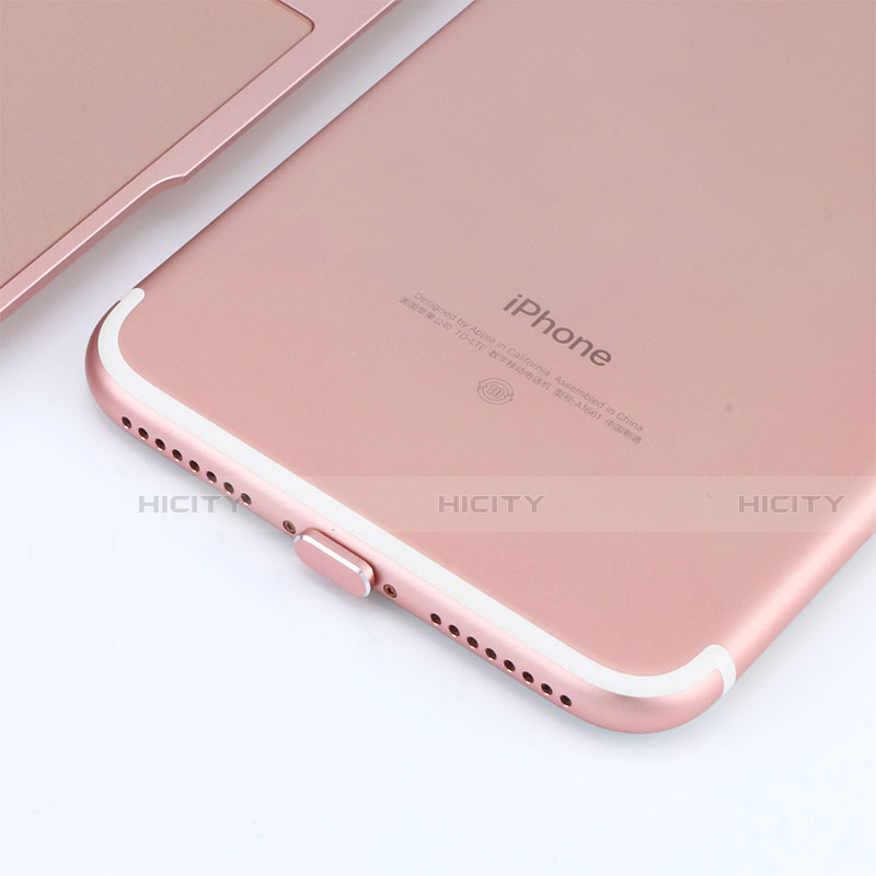 Apple iPhone SE (2020)用アンチ ダスト プラグ キャップ ストッパー Lightning USB J06 アップル ローズゴールド