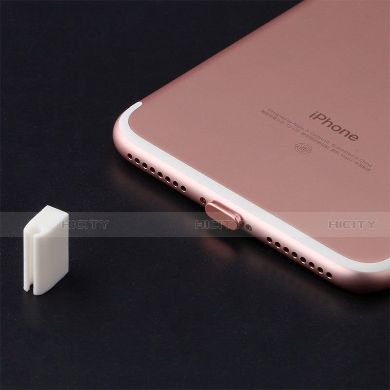Apple iPhone SE (2020)用アンチ ダスト プラグ キャップ ストッパー Lightning USB J07 アップル ゴールド