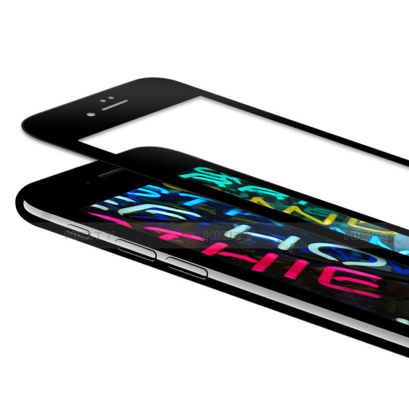 Apple iPhone SE (2020)用強化ガラス フル液晶保護フィルム F02 アップル ブラック