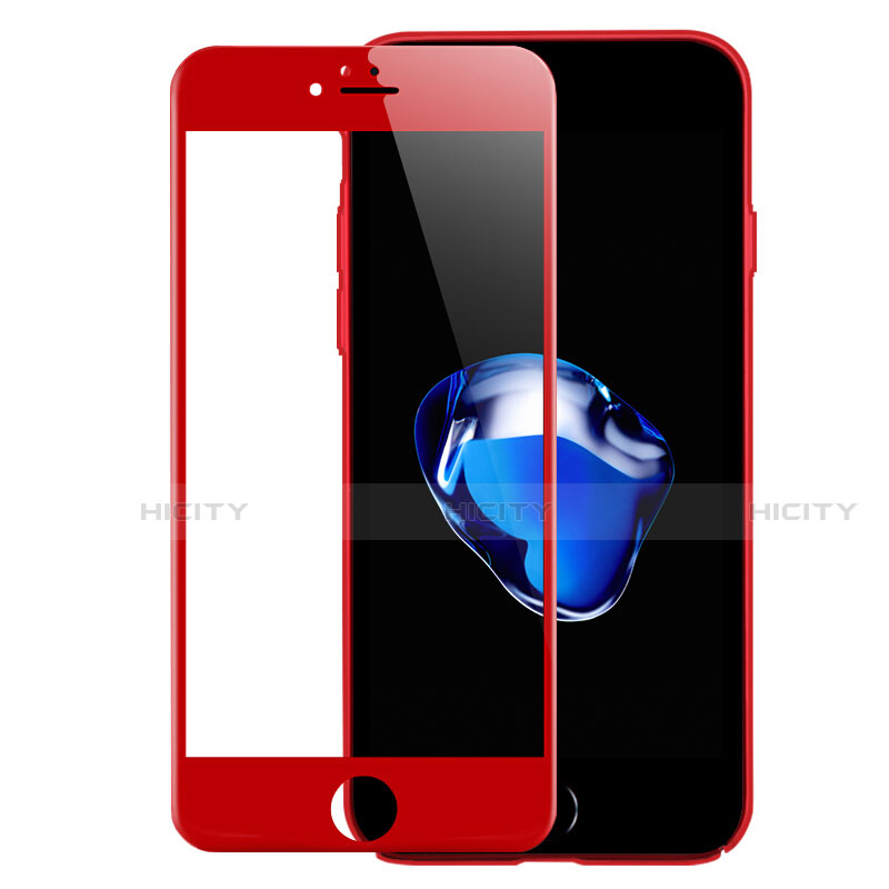 Apple iPhone SE (2020)用強化ガラス フル液晶保護フィルム F18 アップル レッド