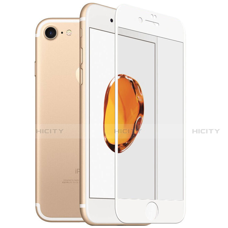 Apple iPhone SE (2020)用強化ガラス フル液晶保護フィルム F18 アップル ホワイト