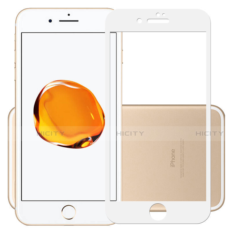 Apple iPhone SE (2020)用強化ガラス フル液晶保護フィルム F18 アップル ホワイト
