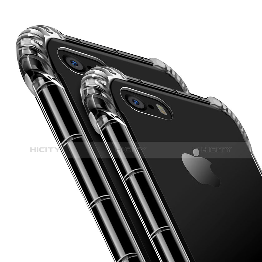 Apple iPhone SE用極薄ソフトケース シリコンケース 耐衝撃 全面保護 クリア透明 T02 アップル クリア
