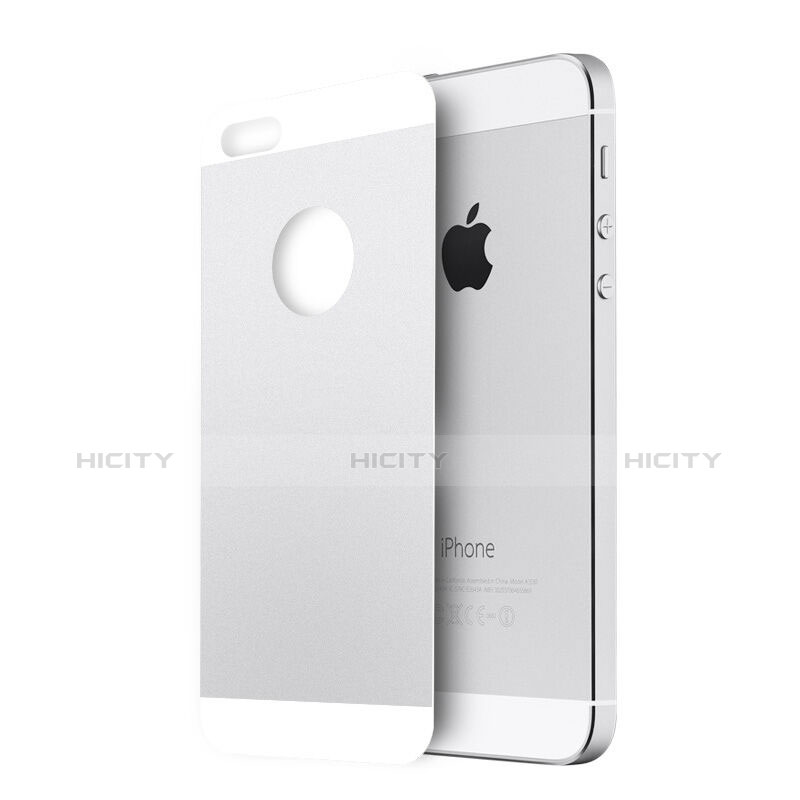 Apple iPhone SE用強化ガラス 背面保護フィルム アップル シルバー