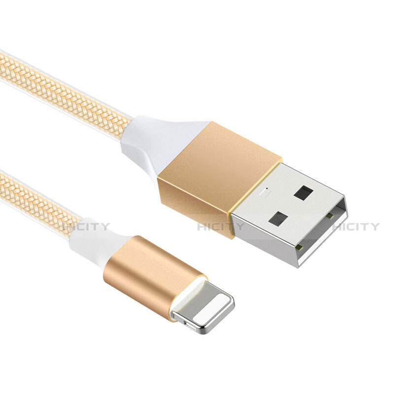 Apple iPhone SE3 (2022)用USBケーブル 充電ケーブル D04 アップル ゴールド