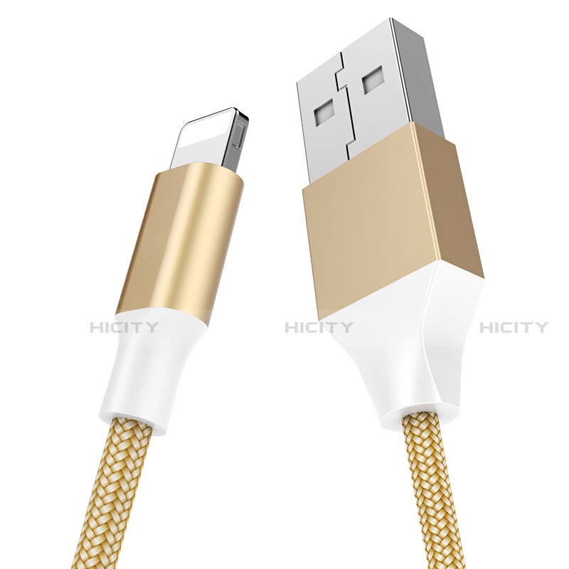 Apple iPhone SE3 (2022)用USBケーブル 充電ケーブル D04 アップル ゴールド