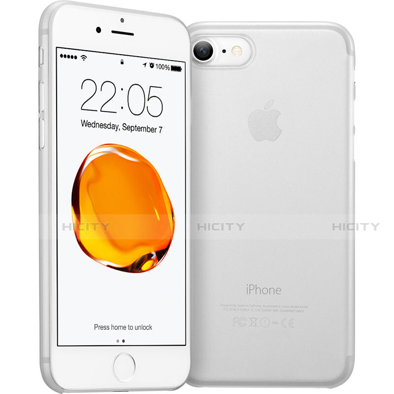 Apple iPhone SE3 (2022)用極薄ケース クリア透明 プラスチック 質感もマット アップル ホワイト