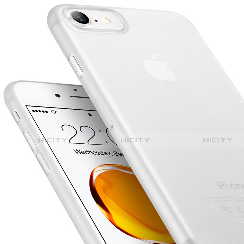 Apple iPhone SE3 (2022)用極薄ケース クリア透明 プラスチック 質感もマット アップル ホワイト
