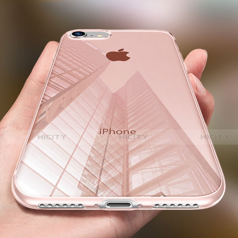 Apple iPhone SE3 (2022)用極薄ソフトケース シリコンケース 耐衝撃 全面保護 クリア透明 H09 アップル ピンク