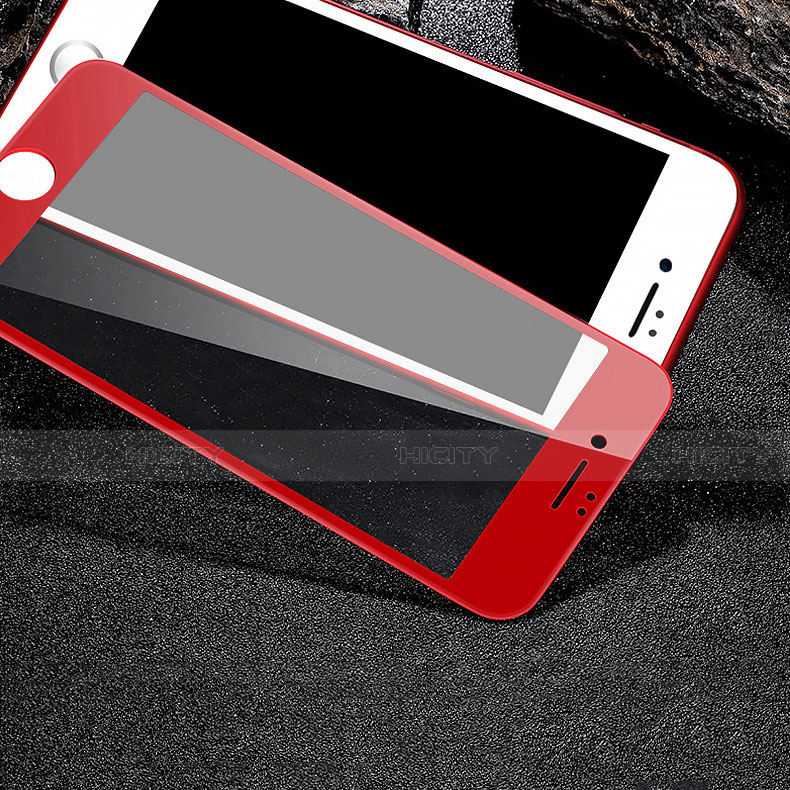 Apple iPhone SE3 (2022)用強化ガラス フル液晶保護フィルム F18 アップル レッド