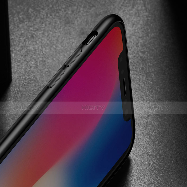 Apple iPhone X用ハードケース プラスチック 質感もマット M01 アップル ブラック