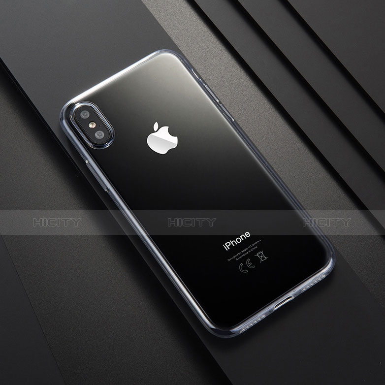 Apple iPhone X用極薄ソフトケース シリコンケース 耐衝撃 全面保護 クリア透明 T20 アップル クリア