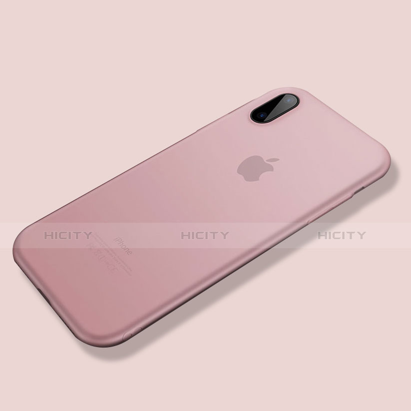 Apple iPhone X用極薄ソフトケース シリコンケース 耐衝撃 全面保護 S07 アップル ピンク