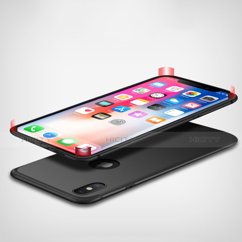Apple iPhone X用極薄ソフトケース シリコンケース 耐衝撃 全面保護 S08 アップル ピンク