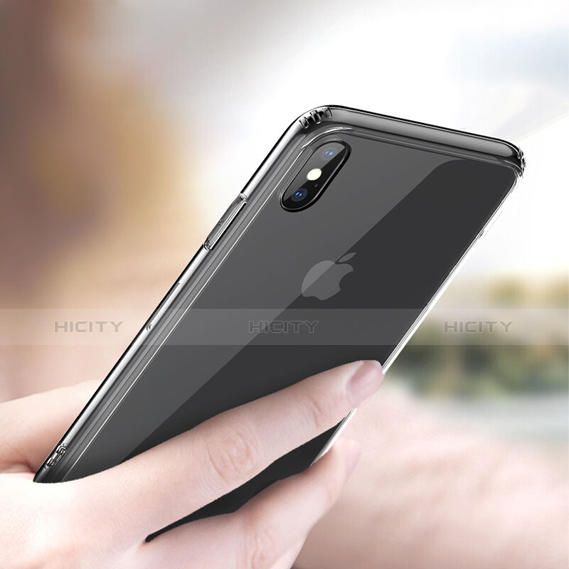 Apple iPhone X用極薄ソフトケース シリコンケース 耐衝撃 全面保護 クリア透明 C21 アップル クリア