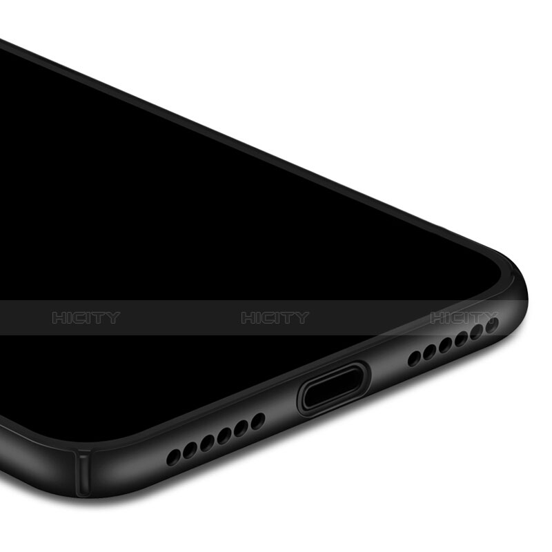 Apple iPhone X用ハードケース プラスチック 質感もマット アンド指輪 アップル ブラック