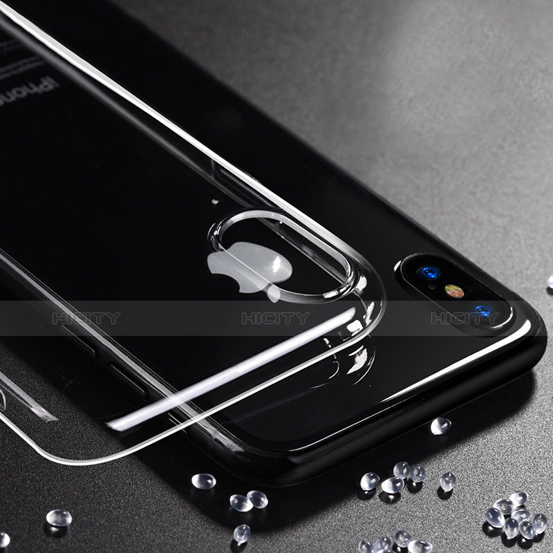 Apple iPhone X用極薄ソフトケース シリコンケース 耐衝撃 全面保護 クリア透明 T03 アップル クリア