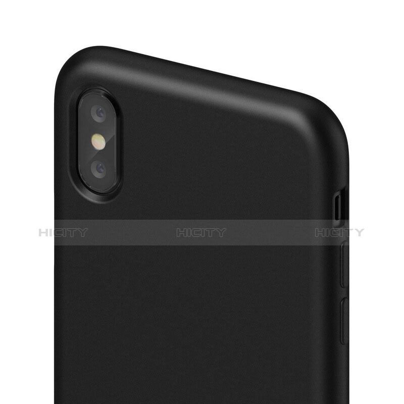 Apple iPhone X用ハードケース プラスチック 質感もマット S01 アップル ブラック
