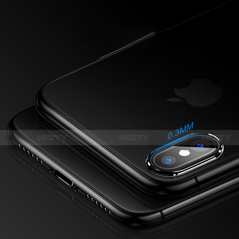Apple iPhone X用極薄ソフトケース シリコンケース 耐衝撃 全面保護 クリア透明 T07 アップル クリア
