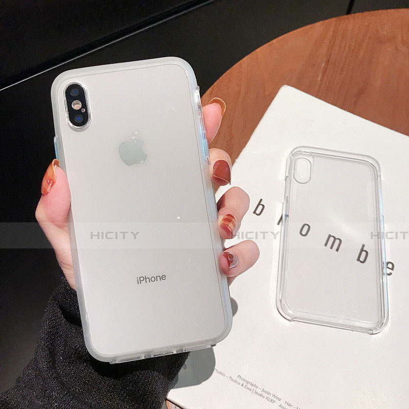 Apple iPhone X用極薄ソフトケース シリコンケース 耐衝撃 全面保護 クリア透明 K01 アップル クリア