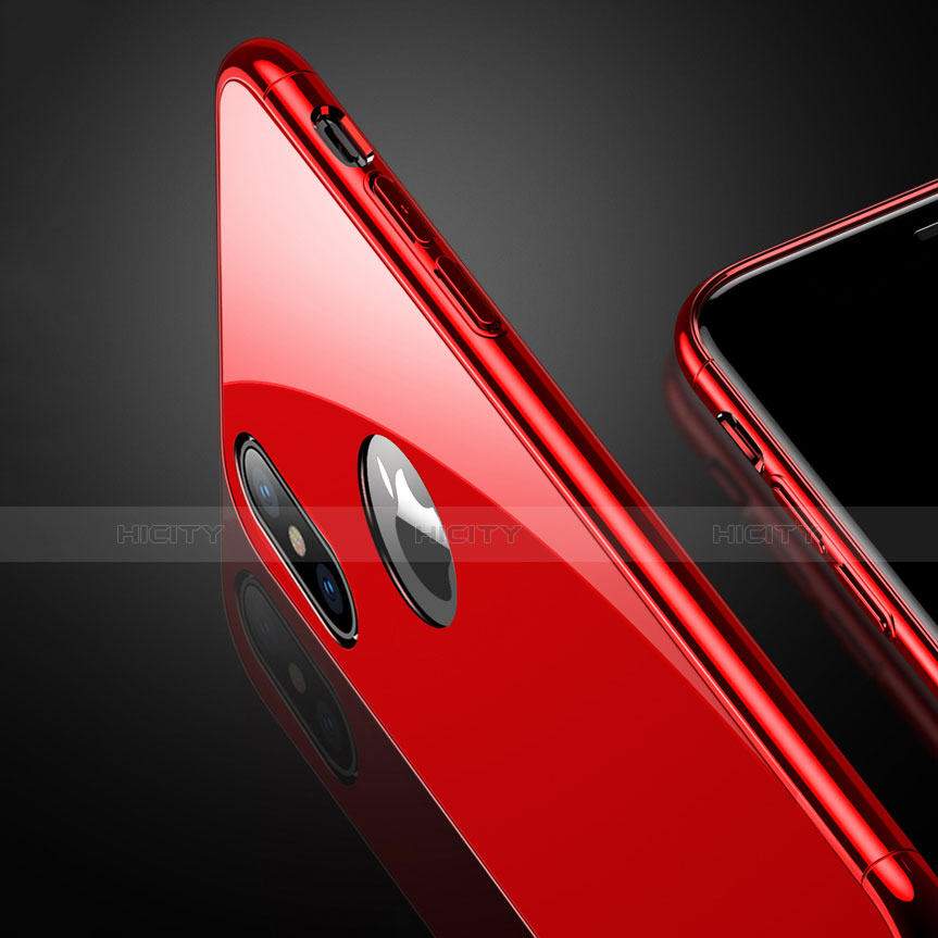 Apple iPhone X用ケース 高級感 手触り良い アルミメタル 製の金属製 バンパー 鏡面 カバー アップル 