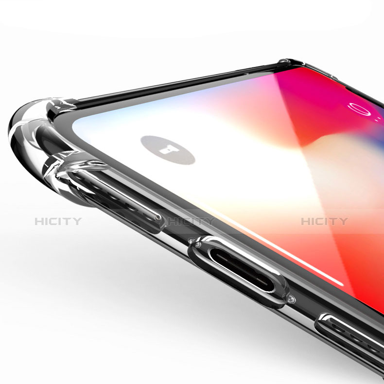 Apple iPhone X用極薄ソフトケース シリコンケース 耐衝撃 全面保護 クリア透明 U01 アップル 
