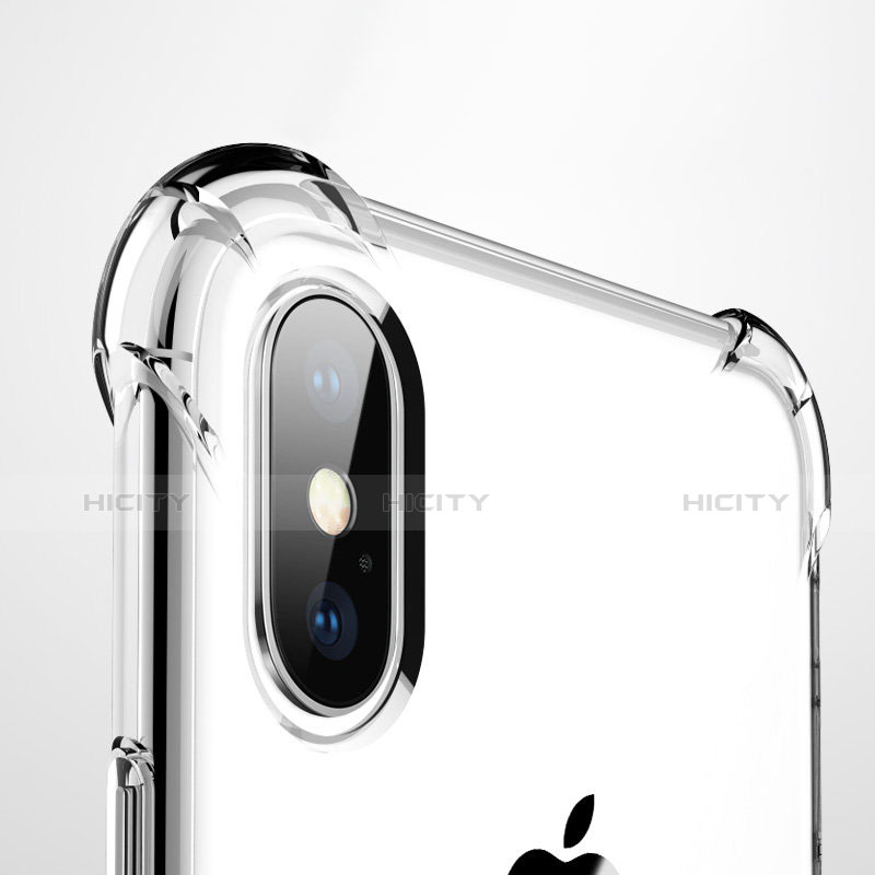 Apple iPhone X用極薄ソフトケース シリコンケース 耐衝撃 全面保護 クリア透明 U01 アップル 